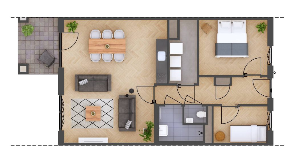 3d plattegrond studio-3d 3D woning plattegrond