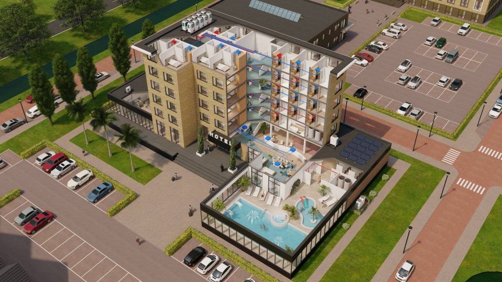 3D doorsnede 3D woning plattegrond