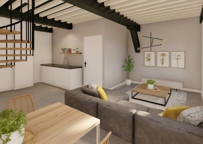 Artist impression woonkamer