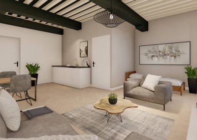 Artist impression woonkamer