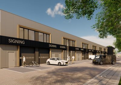 3D impressie bedrijfsunits Oud-Beijerland