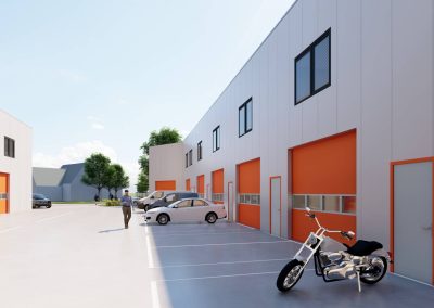 Artist impression garageboxen