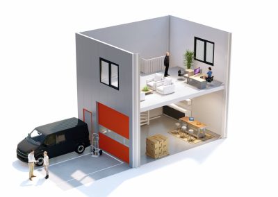 Artist impression garageboxen