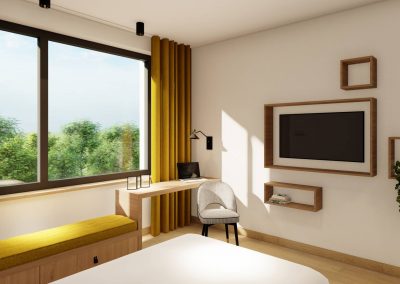 Artist impression hotelkamer