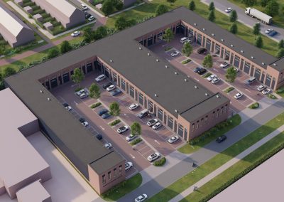 Artist impression bedrijfsunits Almere