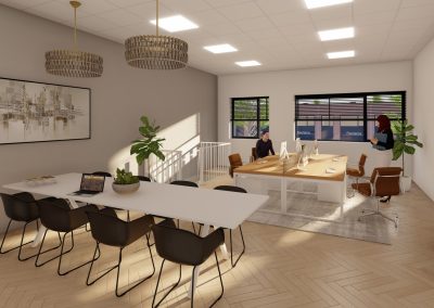 Artist impression bedrijfsunits Almere