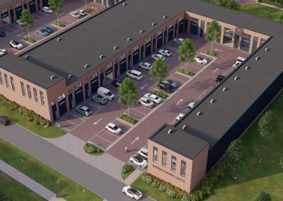 Artist impression bedrijfsunits Almere
