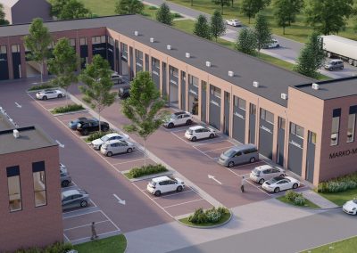 Artist impression bedrijfsunits Almere