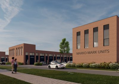 Artist impression bedrijfsunits Almere
