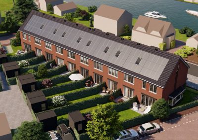 Artist impression rij woningen