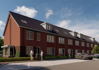 Artist impression rij woningen