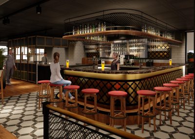 3D impressie restaurant